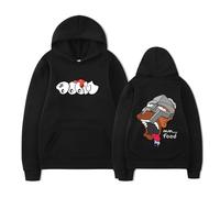 MF Fashion Hoodie Doom Printed Long Sleeve Sweatshirt Pullover For Men Women,Black-XL