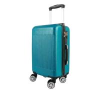 MF Handbags Ryanair 40x20x25cm Hard Shell Cabin Suitcase, Lightweight 4-Wheel Underseat Hand Luggage with 360° Spinner Wheels, Durable Travel Trolley Bag with Combination Lock (Teal)