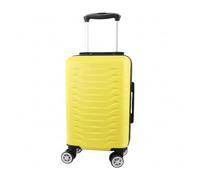 MF Handbags Ryanair Approved 40x20x25cm Hard Shell Cabin Suitcase - Lightweight 4-Wheel Underseat Hand Luggage with 360° Spinner Wheels, Durable Travel Trolley Bag with Combination Lock (Yellow)