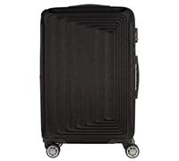 MF Handbags Ryanair Approved Cabin Suitcase 40x20x25cm - Hard Shell Underseat Hand Luggage with 4 Spinner Wheels, Lightweight Travel Trolley Bag with Combination Lock (Black)