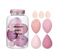 MF® Makeup Sponge Set Beauty Blender with Egg Case, Latex Free Wet and Dry Makeup | Soft Sponge For Liquid Foundation, Creams, and Powders | Reusable & Washable(Multicolor 4 Big + 3 Mini -7 Pcs set)