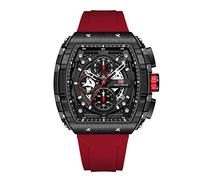 MF MINI FOCUS Fashion Watch Men Luxury Top Brand Sport Quartz Watches Waterproof Chronograph Wristwatch Blue Silicone Strap, GREEN