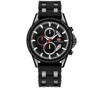 MF MINI FOCUS Men Watch, Chronograph Waterproof Sport Analog Quartz Watches Silicon Strap Fashion Wristwatch for Men, T-All Black