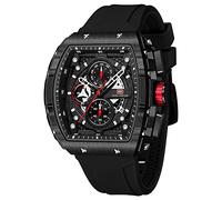 Mini Focus Men's Watch Fashion Sport Wrist Watches (Chronograph/Waterproof/Luminous/Calendar) Silicon Strap Quartz Watch for Men, All_Black, casual fashion