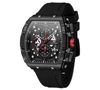 MF MINI FOCUS Watch Wristwatch Fashion Hollow Big Dial Luminous Waterproof Sport Analog Quartz Business Mens Watches Silicon Strap Dress Watch, L-All black, Leisure Sports
