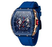 MF MINI FOCUS Watch Wristwatch Fashion Hollow Big Dial Luminous Waterproof Sport Analog Quartz Business Mens Watches Silicon Strap Dress Watch, F-Gold blue, sports, business