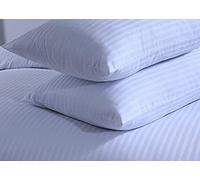 mFabrics Hotel Quality Satin Stripe Pillows - Hollow Fibre Stuffed Bounce Back Pillow with Free Pillowcase | Standard UK Size 50x75cm - (6)