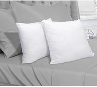 mFabrics Hypoallergenic Cushion Pad Insert 20" x 20" | Hollowfibre Stuffed Square Pillows, Cushion Inner | Polypropylene Cover 50 CM (2)