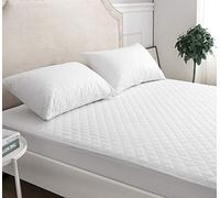 mFabrics Luxury Quilted Mattress Protector 100% Egyptian cotton 200 Thread Count 40cm Extra Deep Fitted | Single Double 4FT King Super King (Super King)