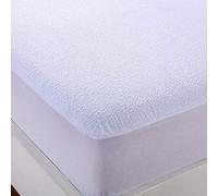 mFabrics Waterproof Soft Touch Terry Towel Mattress Protector | Fits Extra Deep Mattress | Non-Noisy | Breathable | Anti-Allergy (Small Double (4ft Bed))