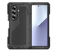 MFAOSHI Aluminum Alloy Case for Samsung Galaxy Z Fold 7, All-inclusive Lens Hinge Screen Protection Metal Case with Hidden Kickstand Cover,Black,Z Fold 7