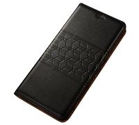 MFAOSHI Genuine Leather Case for iPhone 17 Pro Max/17 Pro/17 Air/17, Magnetic Flip Vintage Business Wallet Cover with Card Slot Kickstand Case,Black,17 ProMax