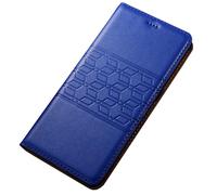MFAOSHI Genuine Leather Case for iPhone 17 Pro Max/17 Pro/17 Air/17, Magnetic Flip Vintage Business Wallet Cover with Card Slot Kickstand Case,Blue,17