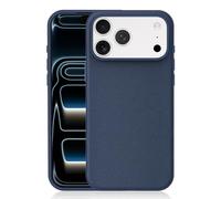 MFAOSHI Magnetic Case for iPhone 17 Pro Max/17 Pro/17 Air/17, Slim Anti-Fingerprint Non Slip Leather Case Support Wireless Charging Cover,Blue,17 Air