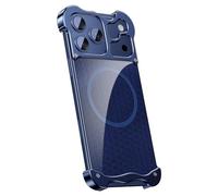 MFAOSHI Magnetic Case for iPhone 17 Pro Max/17 Pro/17 Air/17, Ultra-Thin Luxury Frameless Metal Shockproof Case Support Wireless Charging Cover,Blue,17 Air