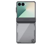 MFAOSHI Slim Case for Samsung Galaxy Z Flip 7, All-inclusive Hinge Protection Clear Anti-Yellowing Case Support Wireless Charging Phone Cover,Black,Z Flip 7