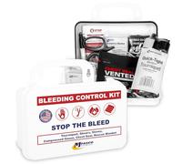 MFASCO Bleeding Control Kit, Compressed Gauze, Chest Seal, Portable Stop The Bleed Kit Plus Tourniquet, Easy-to-Open Packaging, Packed in A Plastic Kit That Can Be Mounted or Carried