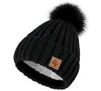 MFAZ Morefaz Ltd Beanie Hat Woolly Knitted Cookies Eskimo Style Wool with Ponpon Men's Women's Winter Warm SKI Snowboard Hats (Lolly 2)
