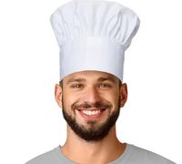 MFAZ Morefaz Ltd Chef Long Hat Black White BBQ Catering Cook Food Kitchen