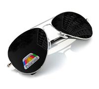 MFAZ Morefaz Ltd Children Polarised Pilot Sunglasses Mirrored Kids Boys Girls Glasses UV400 (Black Silver)