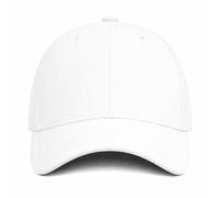 MFAZ Morefaz Ltd Classic Cotton 6-Panel Baseball Cap with Adjustable Metal Buckle - Comfortable Everyday Hat (White)