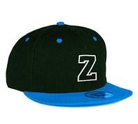 MFAZ Morefaz Ltd Kids Adult Size Hats Snapback Blue Flat Peak Hat Boy Girl Casual Baseball Cap A-Z Alphabet (Z, Kids 4-14 Years)
