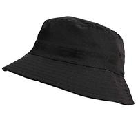 MFAZ Morefaz Ltd Kids Bucket Hat Youths Hats Summer Boy Girl Fisher Outdoor Sun Beach Hat Circumference 54cm (Black 54cm)