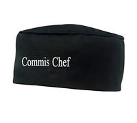 MFAZ Morefaz Ltd Men Women Classic New Su Chef, Head Chef,Chefs Catering Hat Cook Food Prep Kitchen Restaurant Round Cap (Black L/XL, Commis Chef)