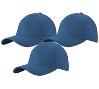 MFAZ Morefaz Ltd Set of 3X Men's Baseball Cap Cap Adjustable Strap Baseball Hat (UK, Alpha, M, XL, Blue)