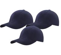 MFAZ Morefaz Ltd Set of 3X Men's Baseball Cap Cap Adjustable Strap Baseball Hat (UK, Alpha, M, XL, Nave)
