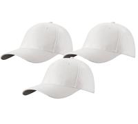 MFAZ Morefaz Ltd Set of 3X Men's Baseball Cap Cap Adjustable Strap Baseball Hat (UK, Alpha, M, XL, White)
