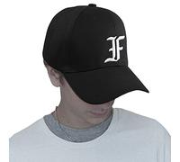 MFAZ Morefaz Ltd Unisex Baseball Cap Adjustable Kids Snapback Trucker Cap Cotton Girls Boys Baseball Cap Sun Hat for Travel School Outdoor Sports Letter F