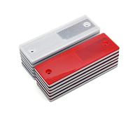 MFC PRO 6" Rectangular Stick-on/Screw Mount Reflectors (Kit 2/White+Red)