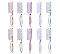 MFCGHXR 10pcs Nail Brushes with Handle Colorful Long Handle Nail Cleaning Brushes Nail Scrub Manicure Tools