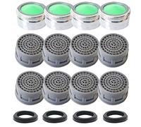 MFCGHXR 12 Pieces Faucet Aerators, ABS Plastic, Copper, Universal Fit, 20.9mm/0.82inch, Water Saving, Filtering, Comes with 4 Leak-Proof Gaskets