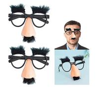 MFCGHXR 2 PCS Halloween Disguise Glasses with Funny Nose Eyebrows Mustache Eyewear, Glasses for Halloween Party Decoration Adult