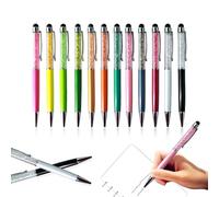 MFCGHXR Cute Pens with Stylus Tip Cute Pens with Stylus Tip Funny Pens Snarky Fun Office Pens With Crystal Gel Ink Pen Metal Negative Black Pens for Colleague, Friend, Boss (12 Pieces)