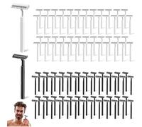 MFCGHXR Disposable Razor, 100 Pcs Disposable Razors for Men, Disposable Two Blade Shaving Razor, Black White Disposable Razor, for Men/Women's Grooming, Body & Face Shaver