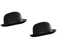 MFD 2 x Adult Felt Black Bowler Hats Laurel & Hardy Fancy Dress