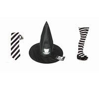 MFD WORST WITCH HAT TIE AGE 4-11 TIGHTS & STRIVE STICKER SET (X LARGE AGE 7-11 YEARS)
