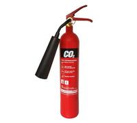 MFE 2kg CO2 Fire Extinguisher for Electrical & Class B Fires - Carbon Dioxide Extinguisher for Office, Workshop, Garage & Electrical Equipment - Horn & Wall Bracket Included