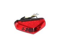 MFE5IV LED Brake Tail Light Red Motorbike LED Tail Light ATV White License Plate Rear Brake Lamp For Dirt Bike For Scooter For Cruiser For Chopper 12V