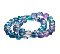MFESFCS Crystals Bracelet 2pcs Colored Fluorite Beaded Bracelet Elastic Rope Color Fluorite Bead Bracelet Crystal Wrist Jewelry Accessory