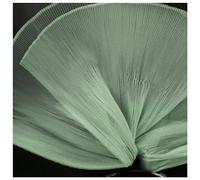 MFfly Organ Pleated Hard Mesh Fabric Plisse Fabric Accordion Crimping Wrinkle Modeling Decorative Designer Fabric M105F8 (Light Green, Stretch 2 Meter)