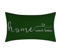 MFGNEH Home Sweet Home Quotes Farmhouse Pillow Covers 12x20 Inch,Home Decorative Throw Pillow Case Cushion Cover,Home Gifts,Housewarming Gift,Green