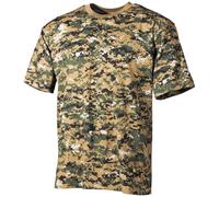 MFH Army Mens T-Shirt Military Top Tee Shirt MARPAT Digital Woodland Camouflage