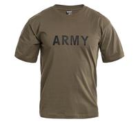 MFH Men's T-Shirt Olive with Army Print Size L