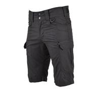 MFH Bermuda Shorts Ripstop D-Ring Zipper Cargo Adjustable Black