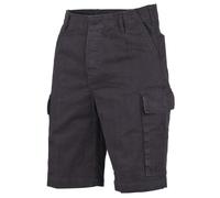 MFH Bermuda Shorts Ripstop Moleskin Adjustable Pockets Lightweight Black