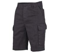 MFH Bermuda Shorts Ripstop Moleskin Adjustable Pockets Lightweight Black